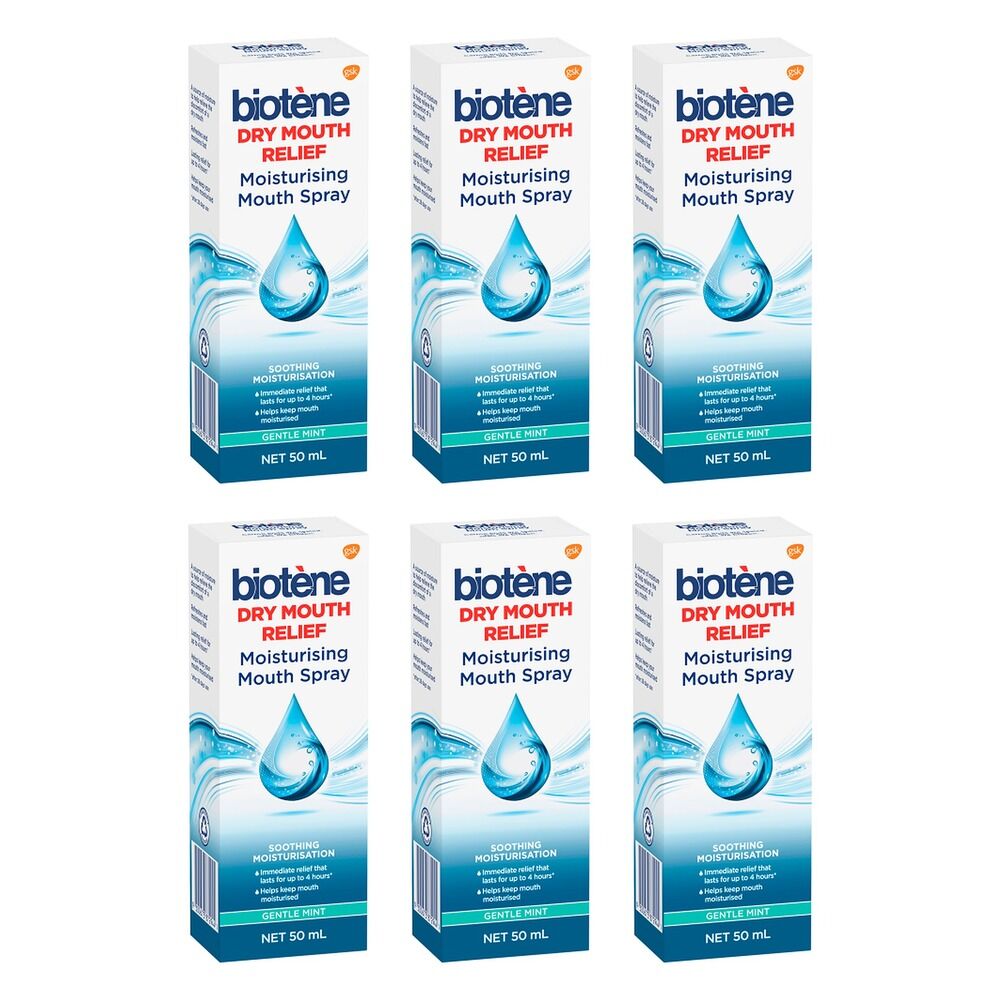 Biotene Moisturising Mouth Spray 50mL Pack of 6