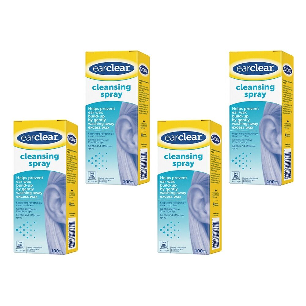 Ear Clear Cleansing Spray 100mL Pack of 4