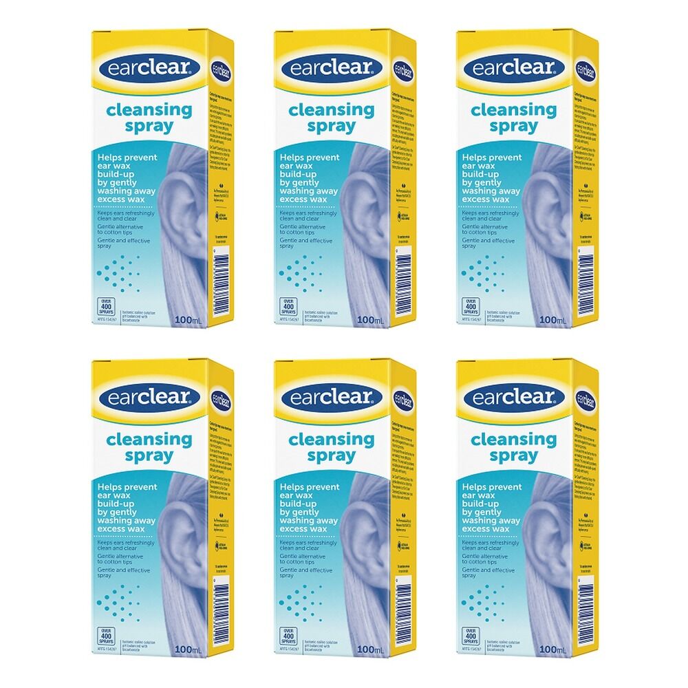 Ear Clear Cleansing Spray 100mL Pack of 6