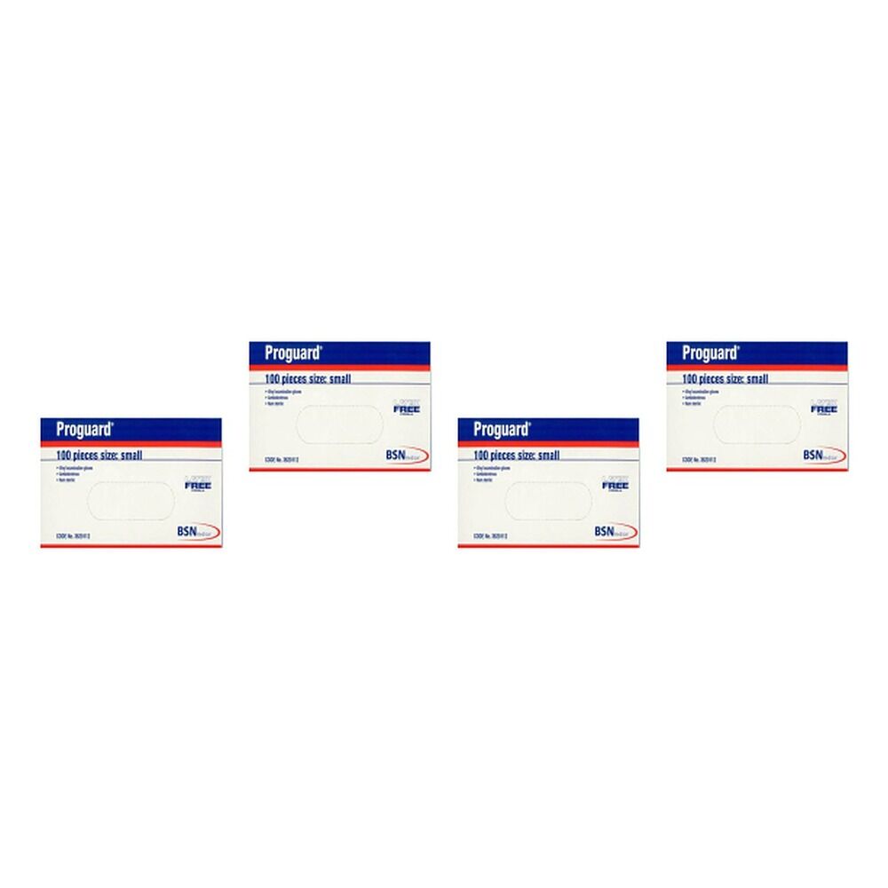 Proguard Disposable Gloves Small 100 Pack Bundle of 4