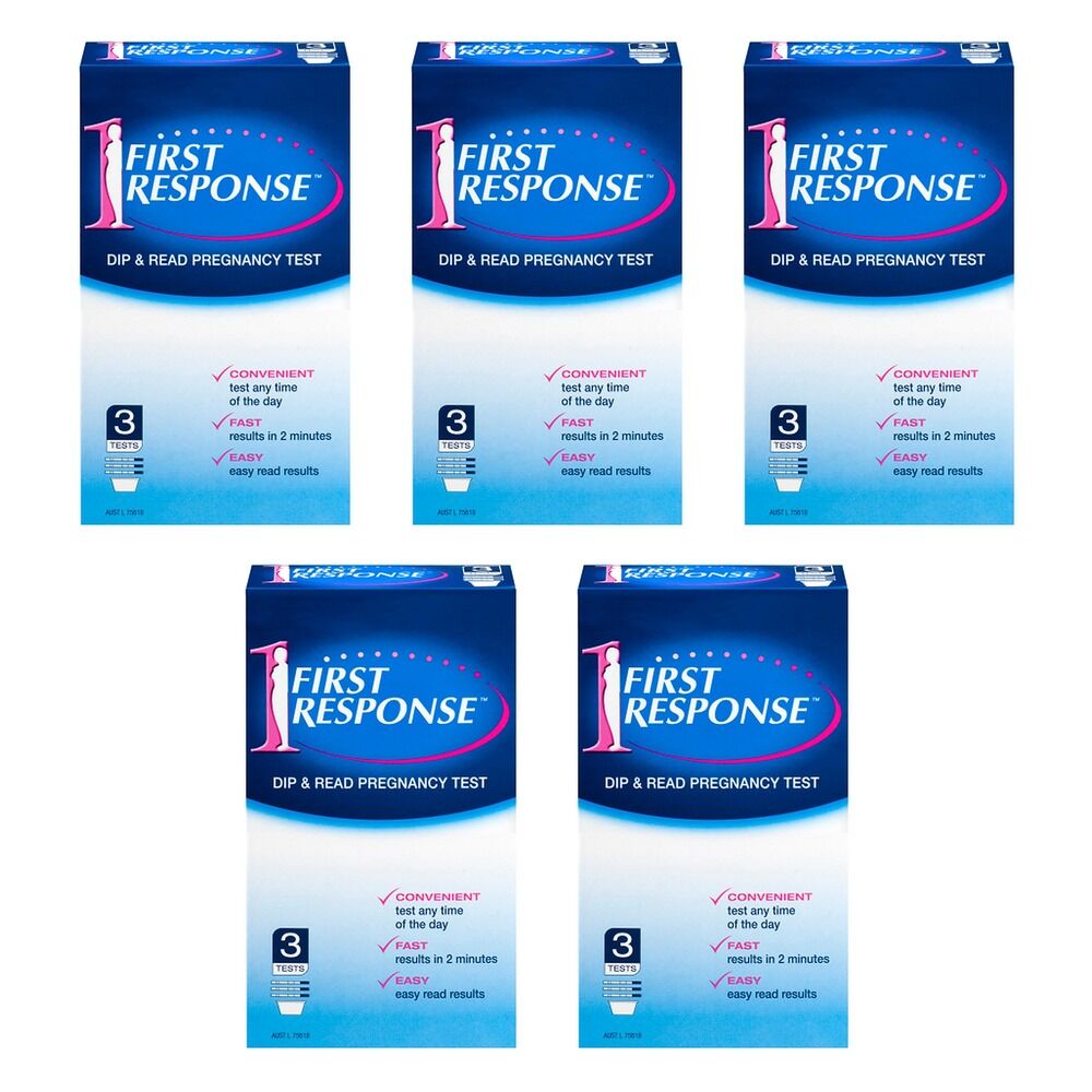 First Response Dip & Read Pregnancy Test 3 Pack Bundle of 5