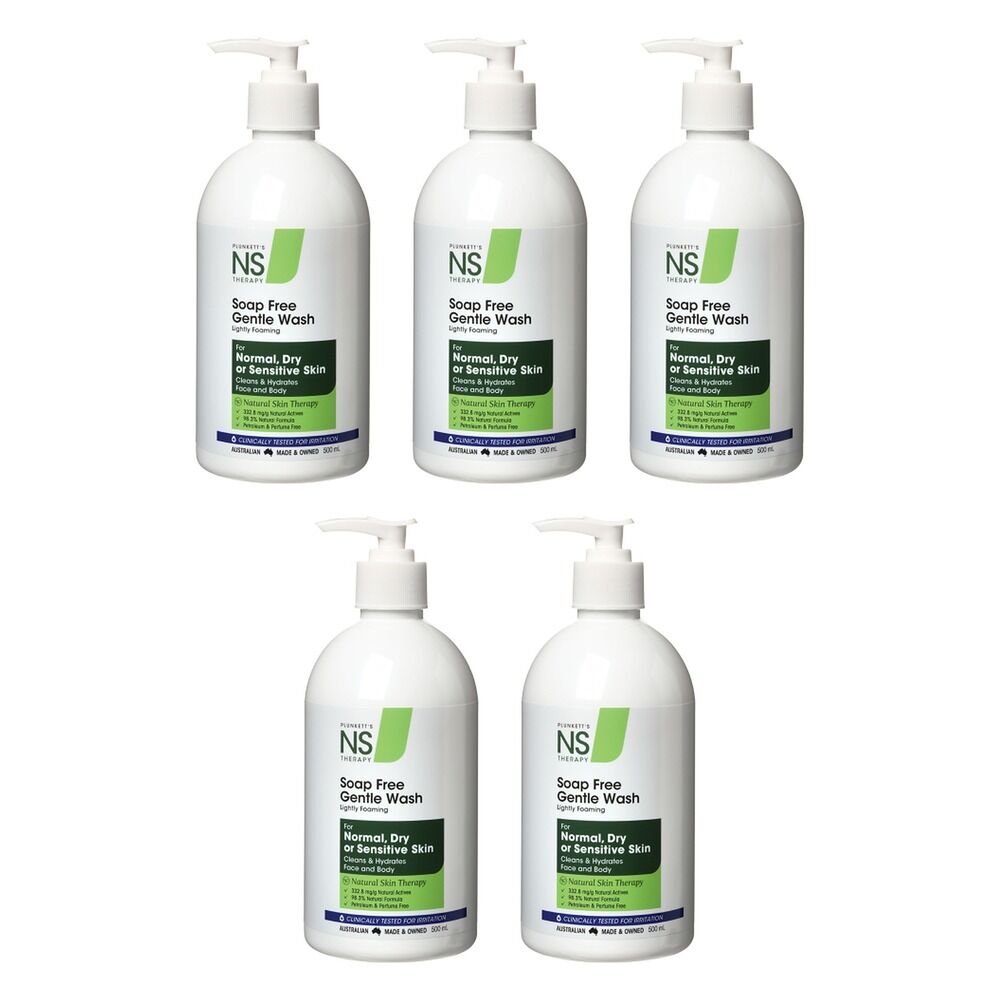 Nutri-Synergy Plunketts NS Soap Free Wash 500mL Pack of 5
