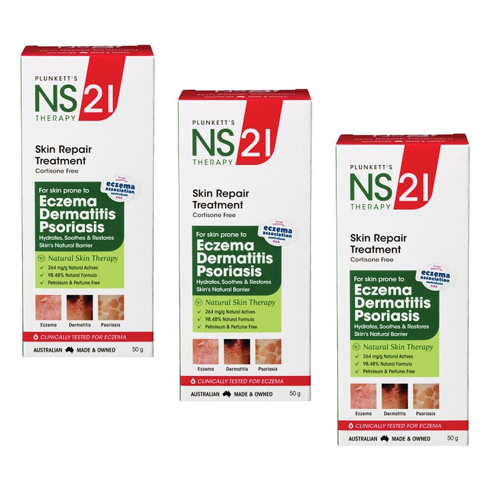 Nutri-Synergy Plunkett's NS21 Skin Repair Treatment 50g Pack of 3