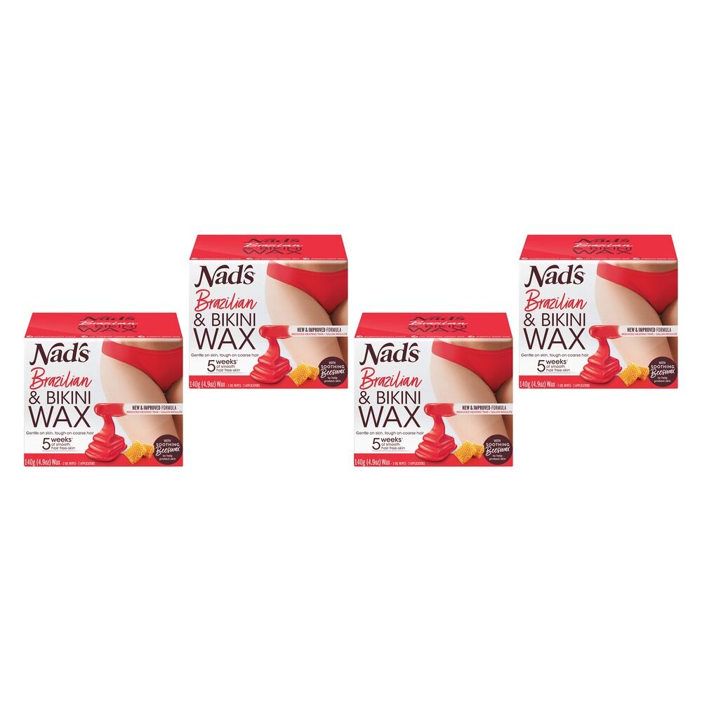 Nad's Brazilian & Bikini Wax Kit 140g Pack of 4