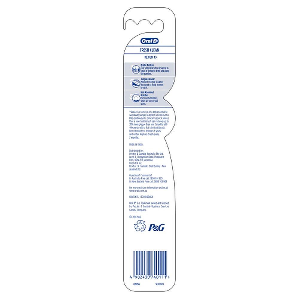 Oral-B All Rounder Fresh Clean Toothbrush Medium