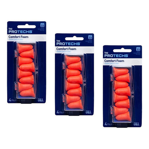 Flents K30 Soft Foam Ear Plugs 4 Pairs Pack of 3