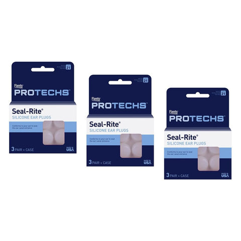 Flents Seal Rite Soft Silicone Ear Plugs 3 Pairs Pack of 3