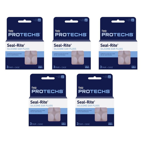 Flents Seal Rite Soft Silicone Ear Plugs 3 Pairs Pack of 5