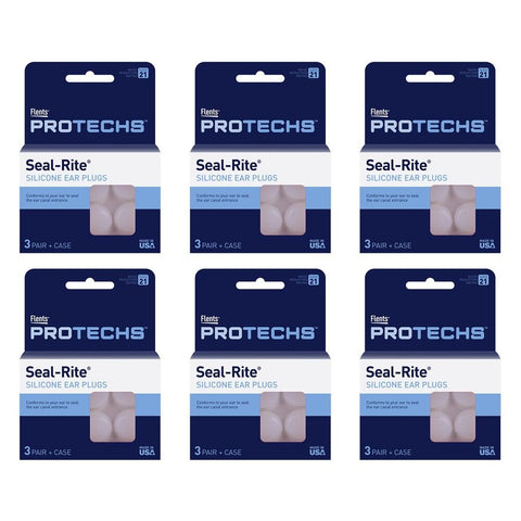 Flents Seal Rite Soft Silicone Ear Plugs 3 Pairs Pack of 6