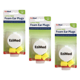 Flents EziMed Foam Ear Plugs with Case Pack of 3