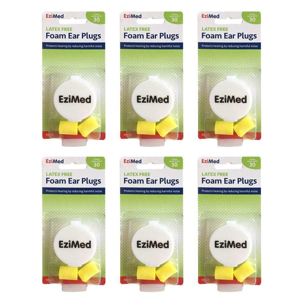 Flents EziMed Foam Ear Plugs with Case Pack of 6