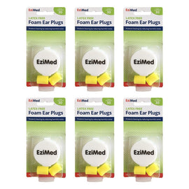 Flents EziMed Foam Ear Plugs with Case Pack of 6