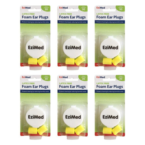 Flents EziMed Foam Ear Plugs with Case Pack of 6