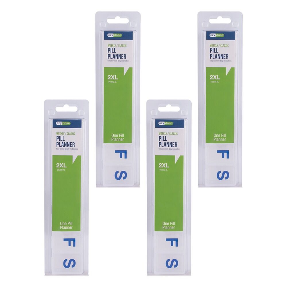 Ezy Dose 2XL 7 Day Pill Reminder Pack of 4