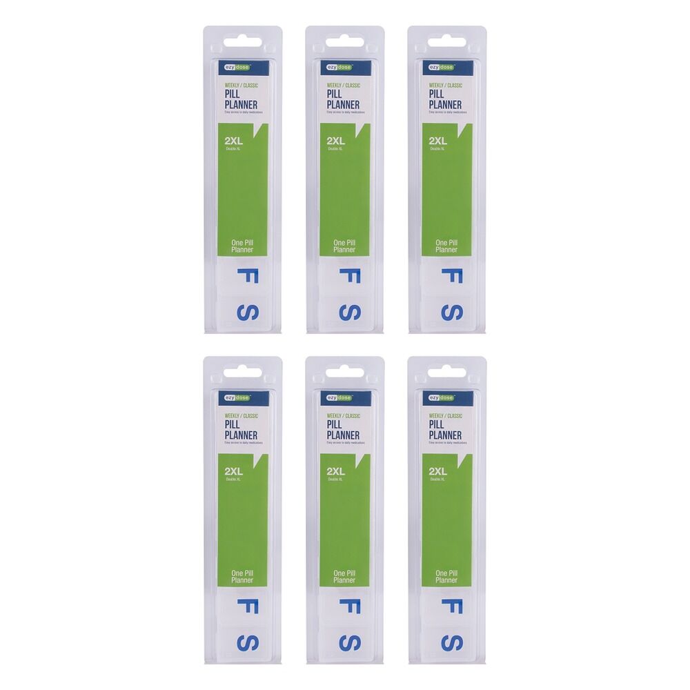 Ezy Dose 2XL 7 Day Pill Reminder Pack of 6