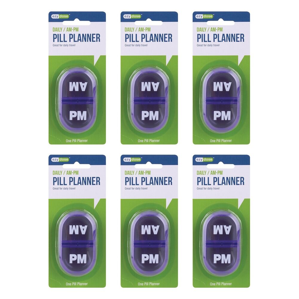 Ezy Dose Daily AM & PM Pill Reminder Box Pack of 6