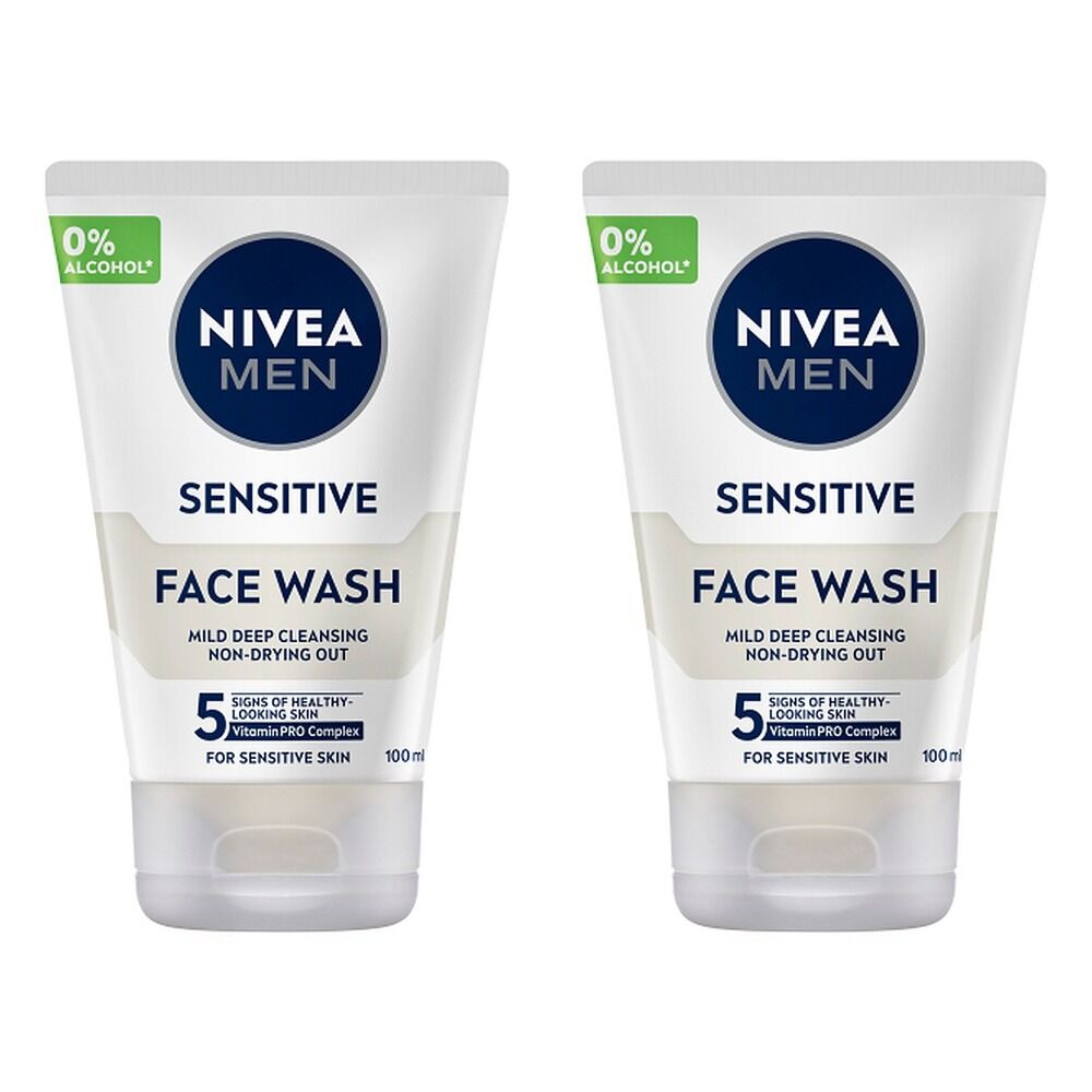 NIVEA MEN Sensitive Face Wash 100mL Pack of 2