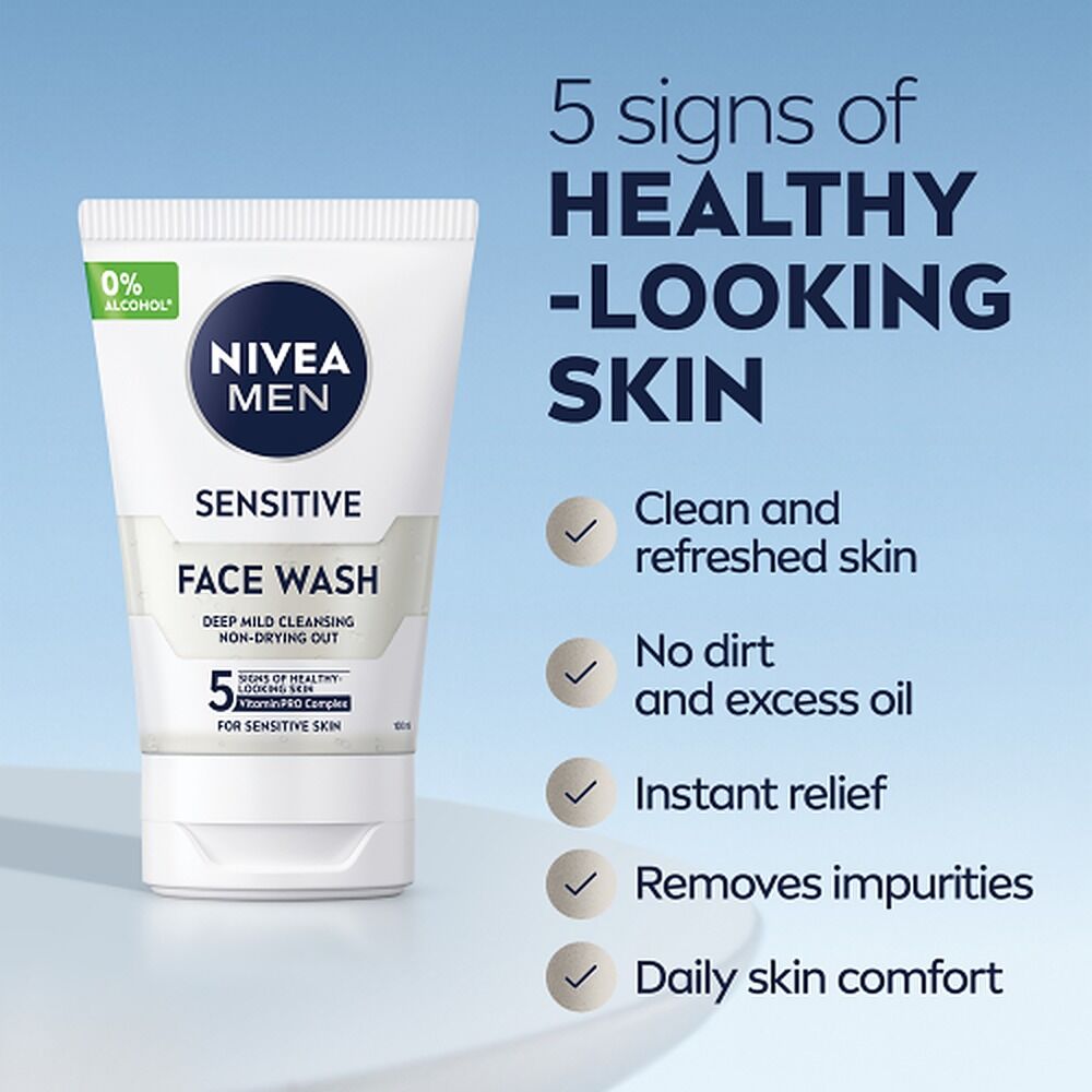 NIVEA MEN Sensitive Face Wash 100mL