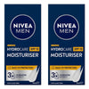 NIVEA Men Hydrocare Moisturiser SPF15 75mL Pack of 2