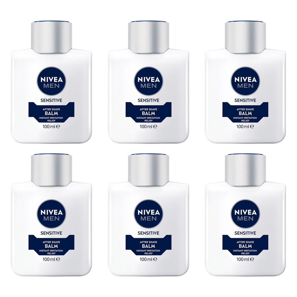 NIVEA Men Sensitive After Shave Balm 100mL Pack of 6