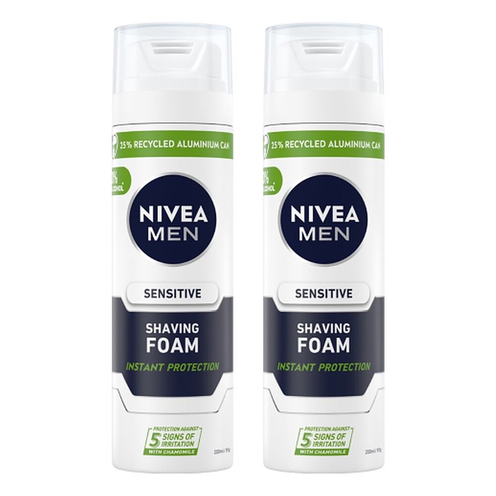 NIVEA Men Sensitive Shaving Foam 200mL Pack of 2