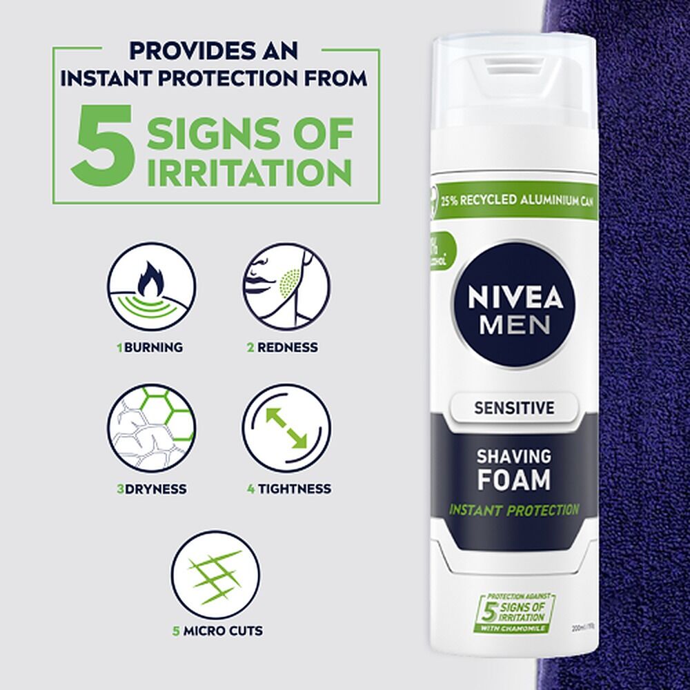 NIVEA Men Sensitive Shaving Foam 200mL