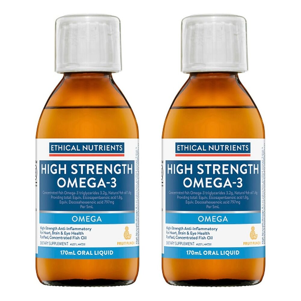 Ethical Nutrients High Strength Omega-3 Fruit Punch 170mL Pack of 2