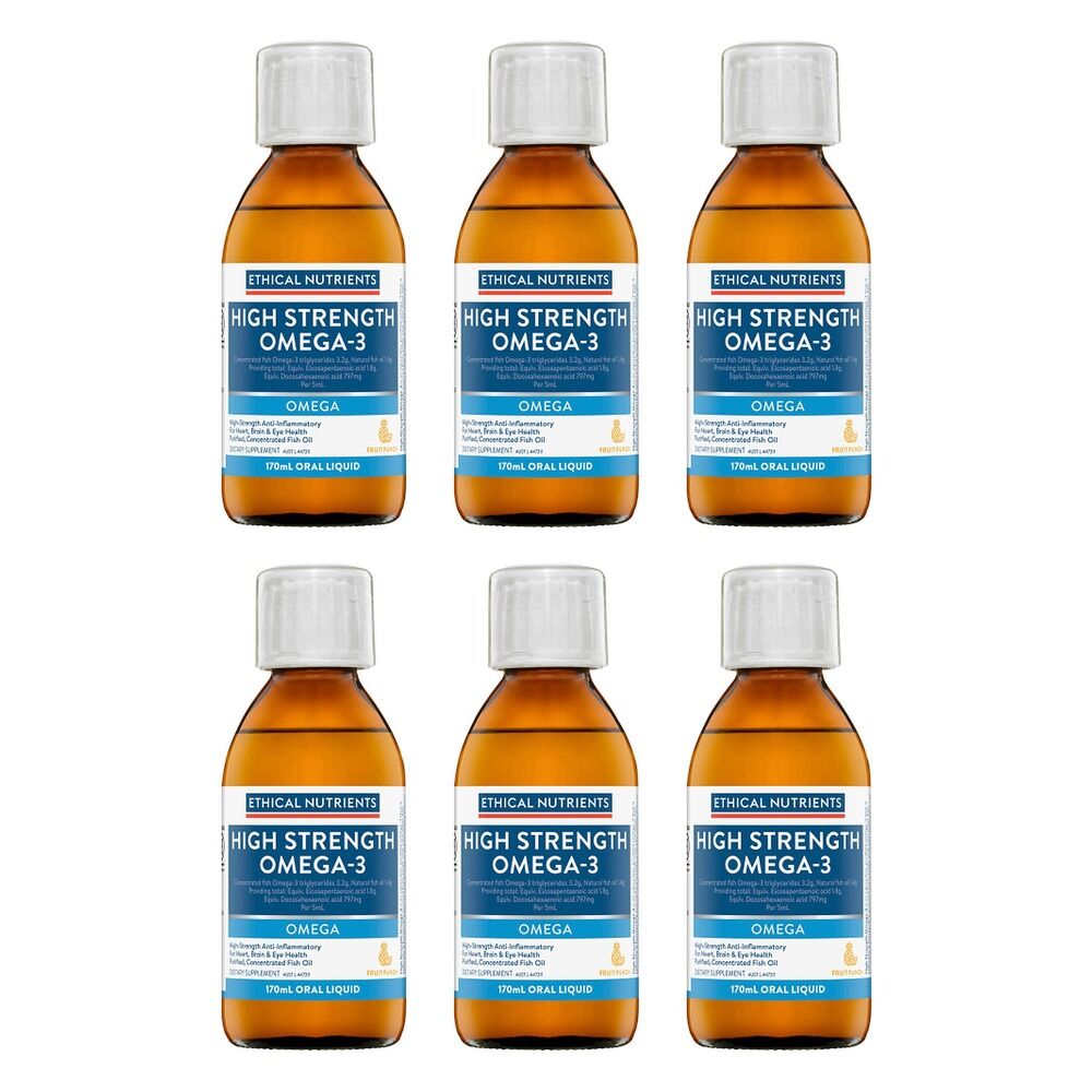 Ethical Nutrients High Strength Omega-3 Fruit Punch 170mL Pack of 6