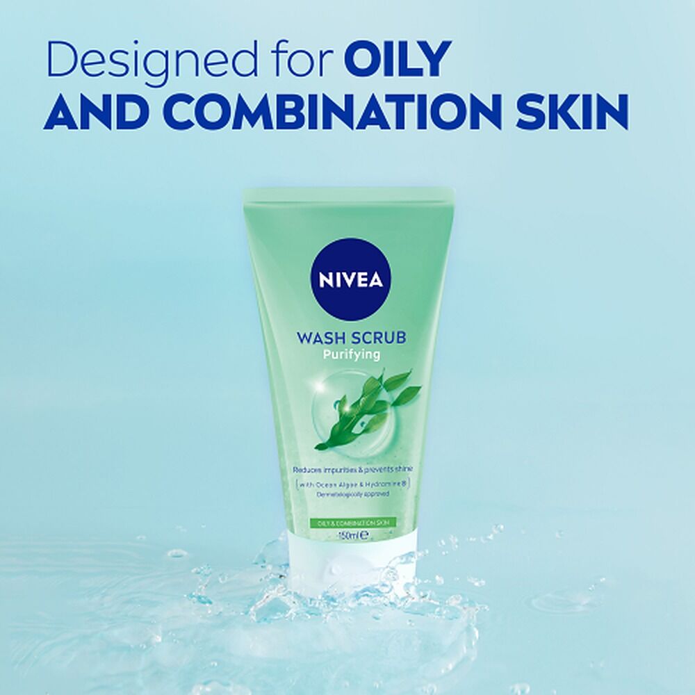 NIVEA Purifying Face Wash Scrub for Oily & Combination Skin 150mL