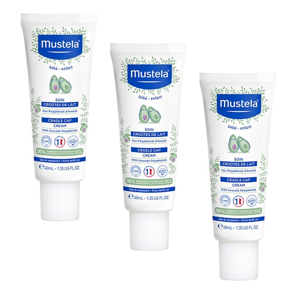 Mustela Baby Cradle Cap Cream 40mL Pack of 3
