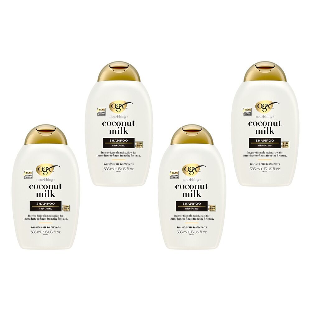 OGX Nourishing+ Coconut Milk Shampoo 385mL Pack of 4