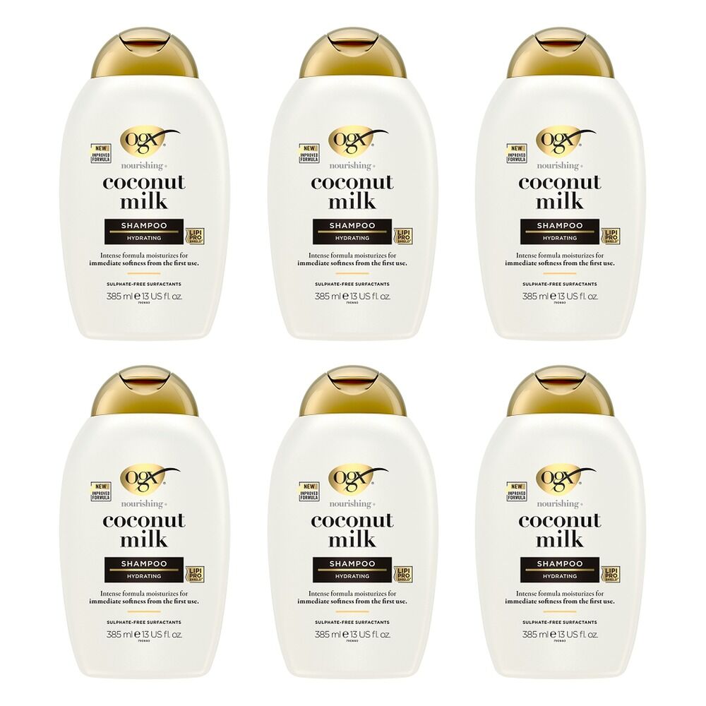 OGX Nourishing+ Coconut Milk Shampoo 385mL Pack of 6