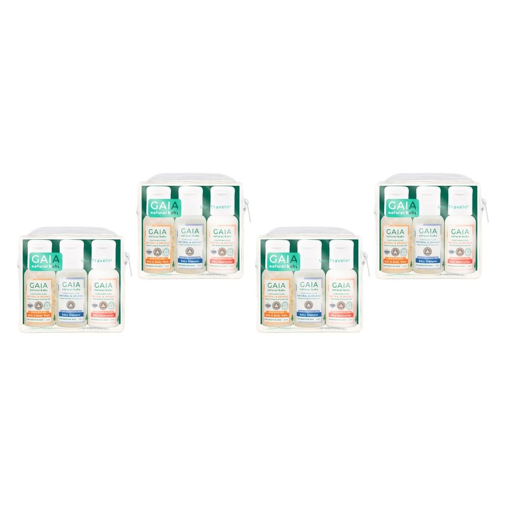 GAIA Natural Baby Travel Pack 50mL Bundle of 4