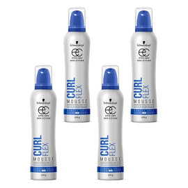 Schwarzkopf Extra Care Curl Flex Mousse 150g x 4 Bundle of 4