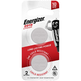Energizer 2016 Lithium Coin Batteries 2 Pack