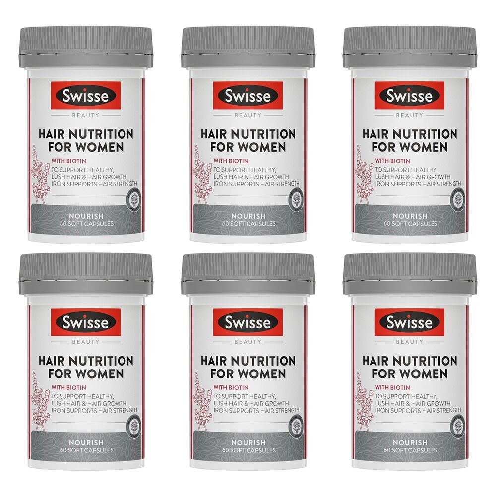 Swisse Beauty Hair Nutrition For Women 60 Capsules Pack of 6