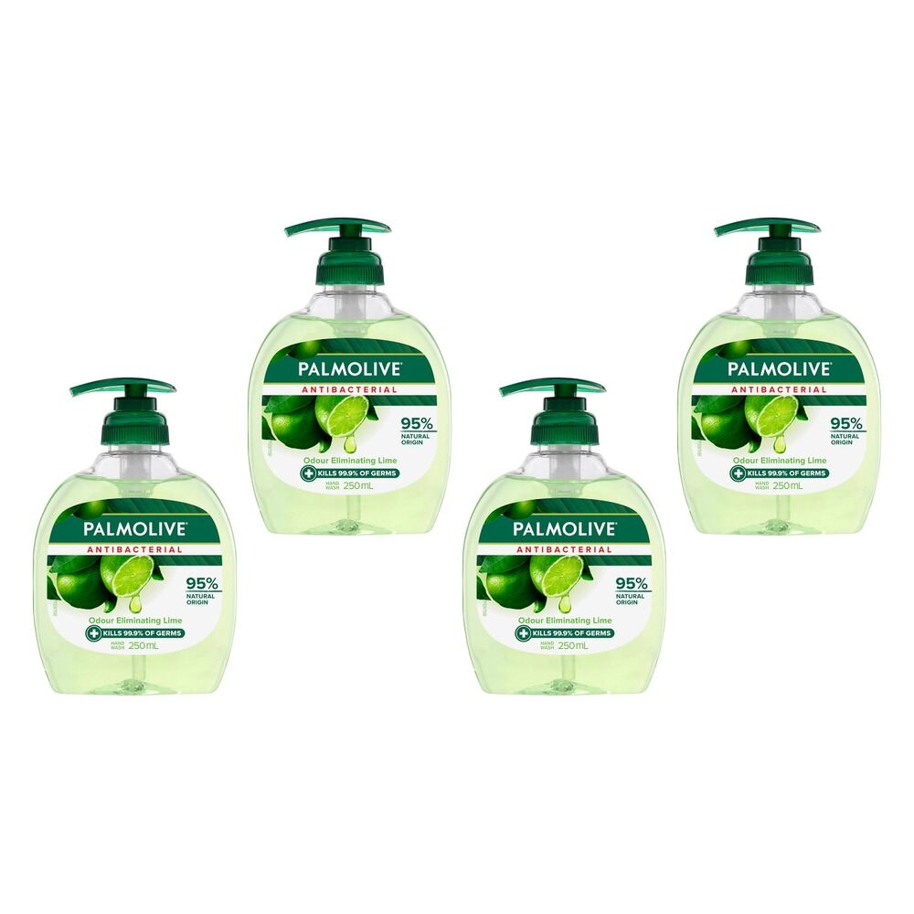 Palmolive Antibacterial Odour Eliminating Lime Hand Wash 250mL Pack of 4