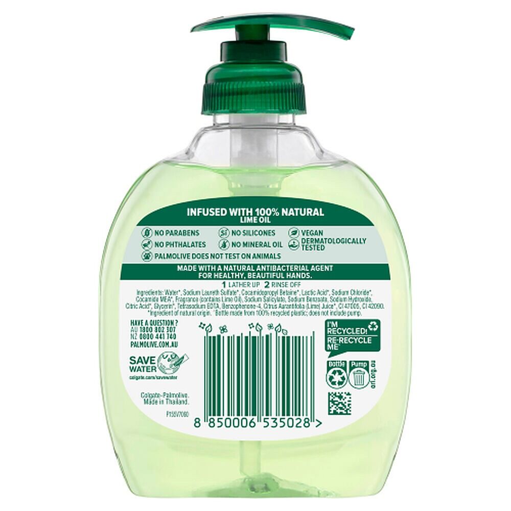 Palmolive Antibacterial Odour Eliminating Lime Hand Wash 250mL