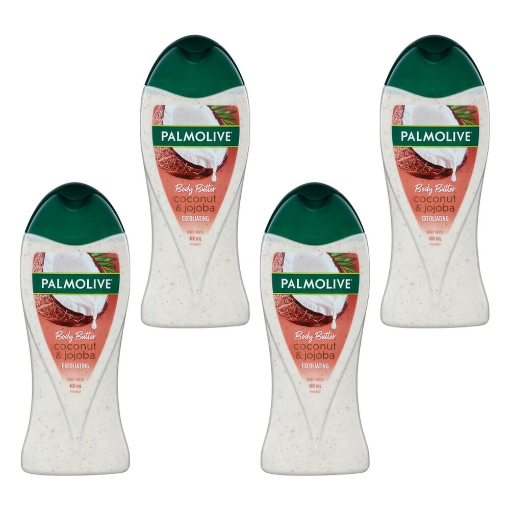 Palmolive Coconut Scrub Body Butter Shower Gel 400mL Pack of 4