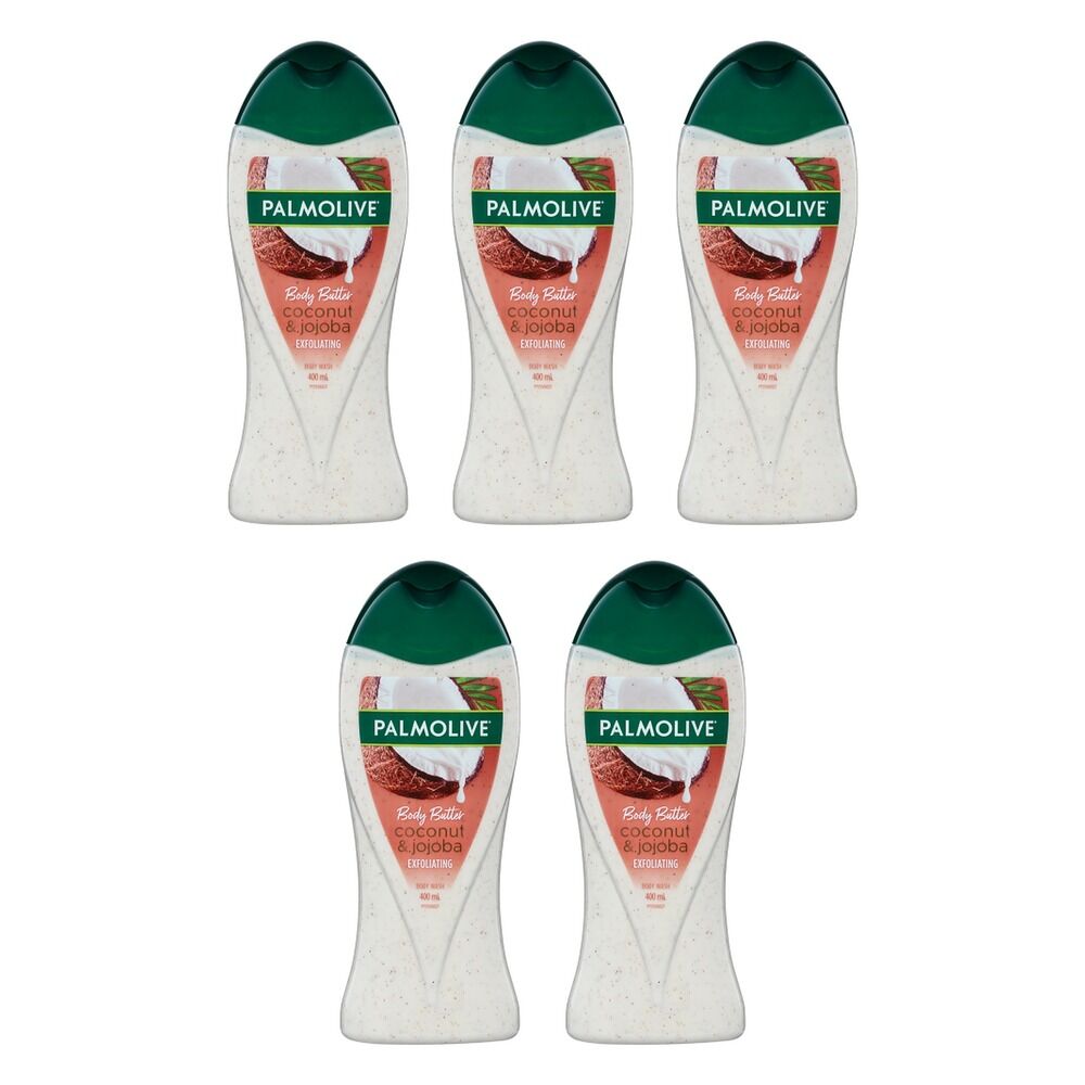 Palmolive Coconut Scrub Body Butter Shower Gel 400mL Pack of 5