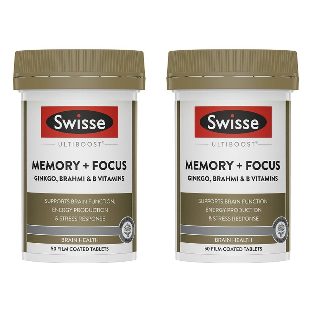 Swisse Ultiboost Memory + Focus 50 Tablets Pack of 2