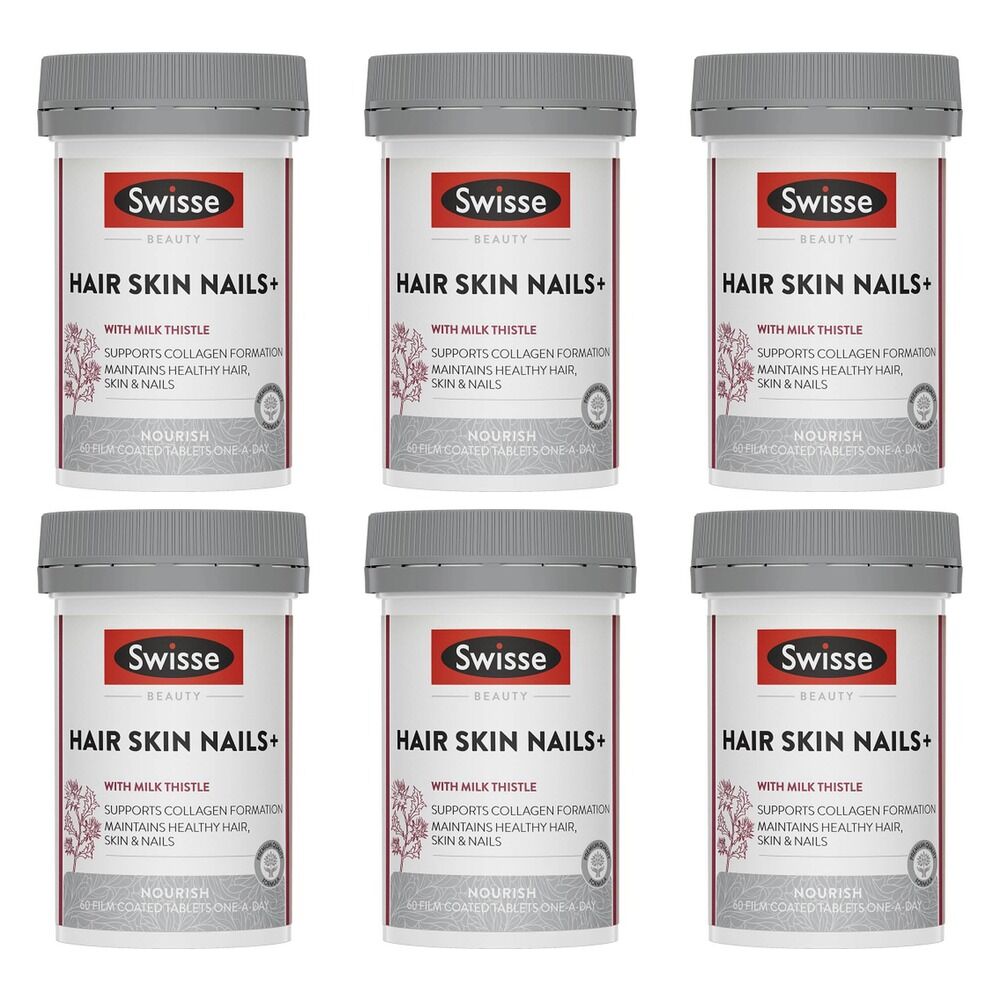 Swisse Beauty Hair Skin Nails+ 60 Tablets Pack of 6