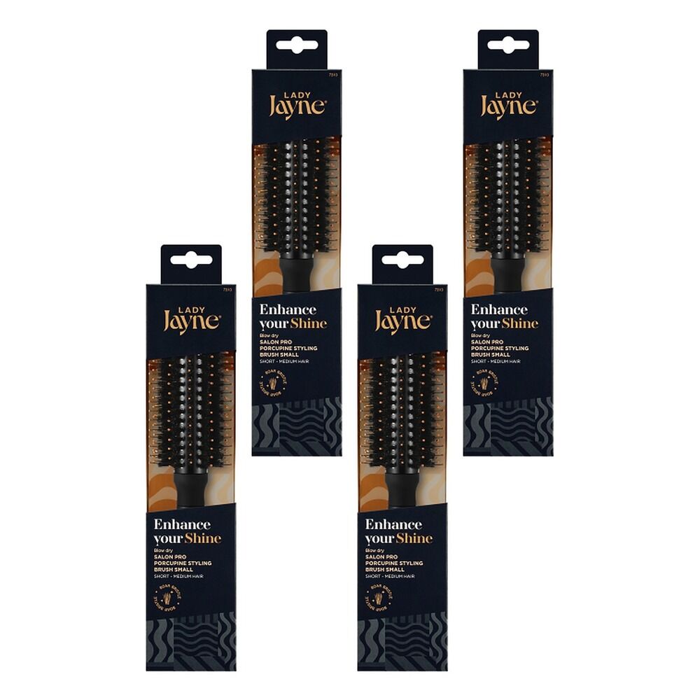 Lady Jayne Small Porcupine Radial Brush x 3 Bundle of 4