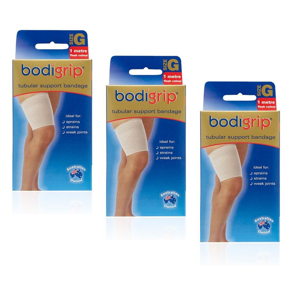 Bodigrip Tubular Support Bandage Size G 12cmx1m Flesh Pack of 3