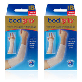 Bodigrip Tubular Support Bandage Size B 6.5cmx1m Flesh Pack of 2