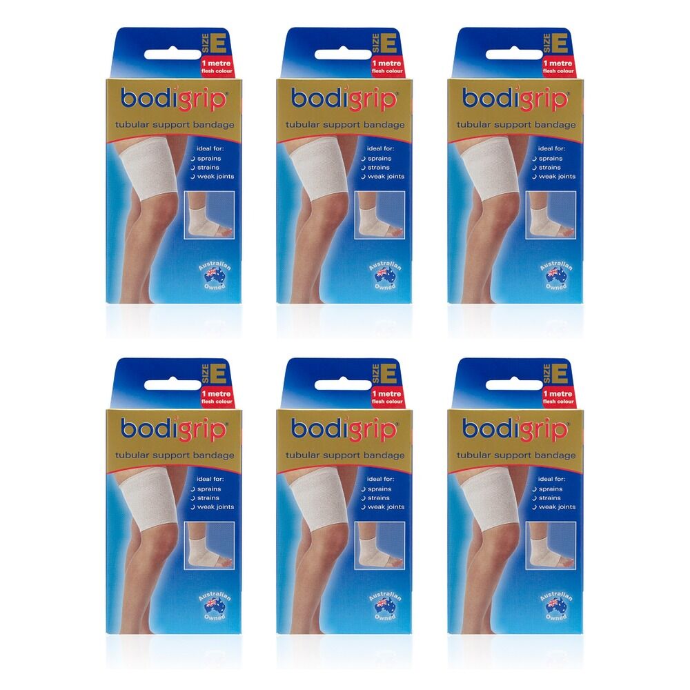 Bodigrip Tubular Support Bandage Size E 8.75cmx1m Flesh Pack of 6