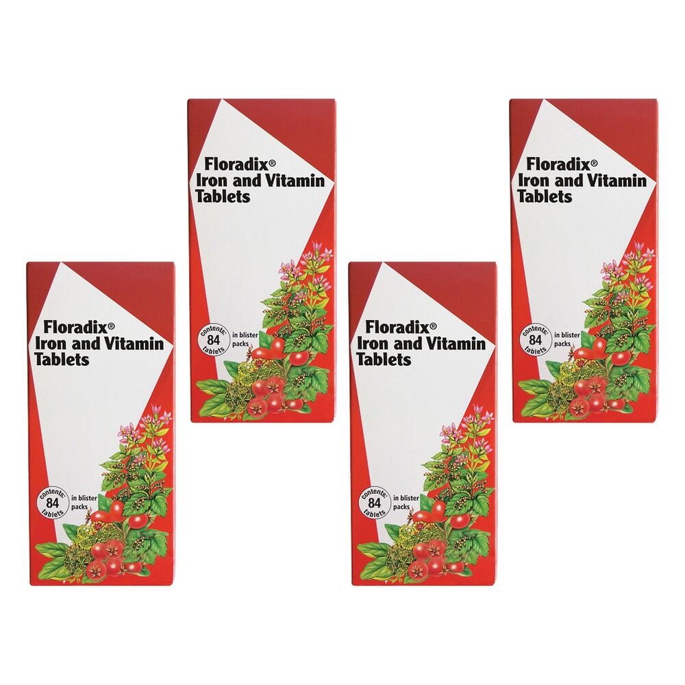 Floradix Iron Plus 84 Tablets Pack of 4