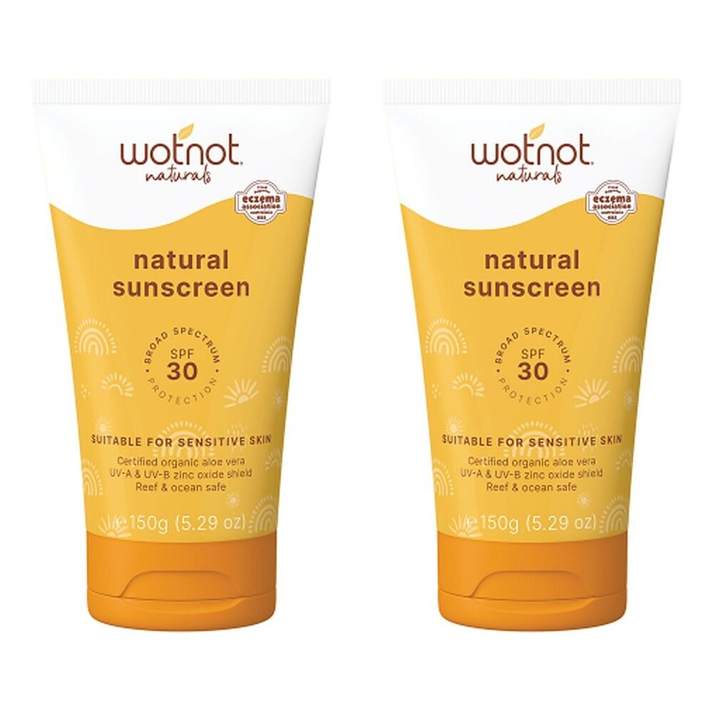Wotnot Natural Sunscreen for Family SPF 30 150g Pack of 2