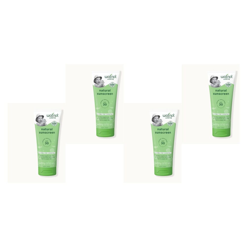 Wotnot Natural Sunscreen for Baby SPF 30 100g Pack of 4