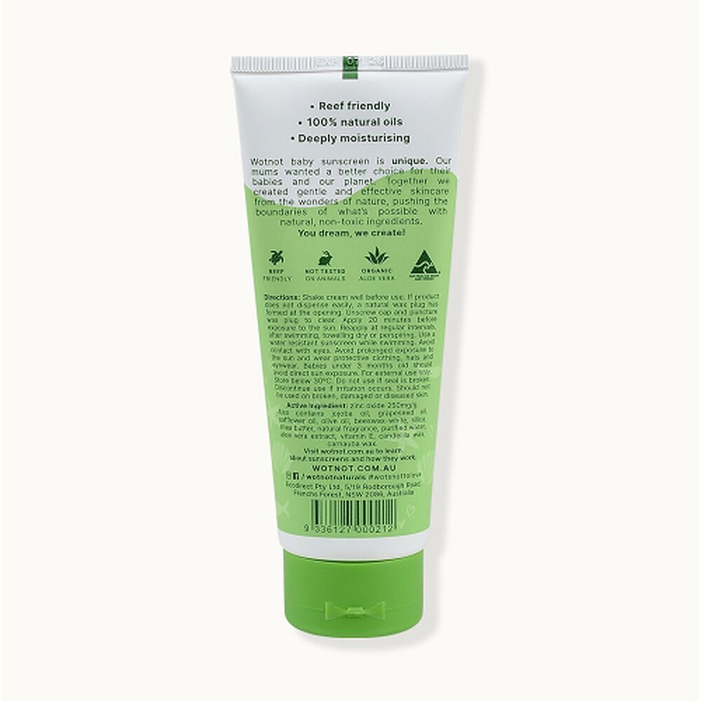 Wotnot Natural Sunscreen for Baby SPF 30 100g